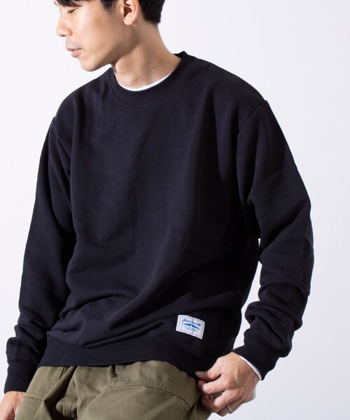 JACK PURCELL(ジャックパーセル)の「【CONVERSE JACK PURCELL/コンバースジャックパーセル】裏毛 クルースウェット(スウェット・メンズ・ブラック/アイボリー/杢グレー・M/L)」の2枚目の写真