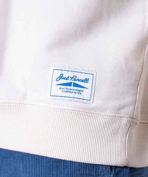 JACK PURCELL(ジャックパーセル)の「【CONVERSE JACK PURCELL/コンバースジャックパーセル】裏毛 クルースウェット(スウェット・メンズ・ブラック/アイボリー/杢グレー・M/L)」の8枚目の写真