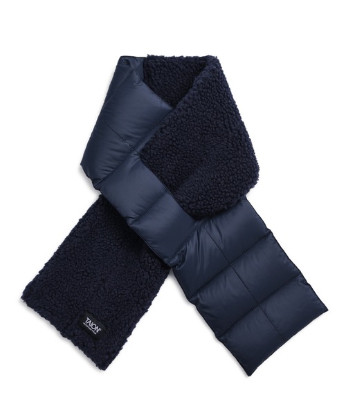 TAION（タイオン）の「【TAION(タイオン)】〈グッズ〉マウンテン アシンメトリー ダウン×ボア マフラー（マフラー・メンズ・ネイビー系1/ベージュ系その他2/ブラック×ベージュ/ブラック×ブラック/レッド系その他3/オリーブ系/パープル系その他2/オリーブ系2/ネイビー系2/ネイビー系4/グリーン系その他4/ライトグレー系3/ブラウン系その他4/ライトグレー系/グレー系その他3/ブラウン系その他7/ネイビー系5・ONESIZE）」の14枚目の写真