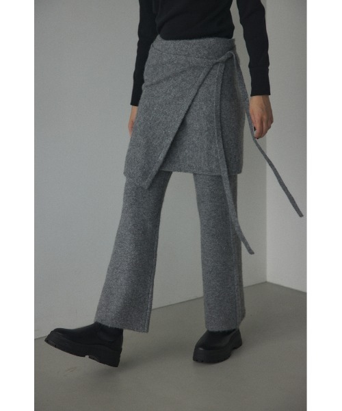 BLACK BY MOUSSY（ブラックバイマウジー）の「set knit pants(セットニットパンツ)（その他パンツ・レディース・グレー/ブラック/レッド系その他・FREE）」の3枚目の写真