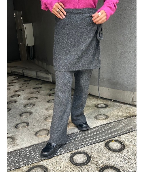 BLACK BY MOUSSY（ブラックバイマウジー）の「set knit pants(セットニットパンツ)（その他パンツ・レディース・グレー/ブラック/レッド系その他・FREE）」の10枚目の写真