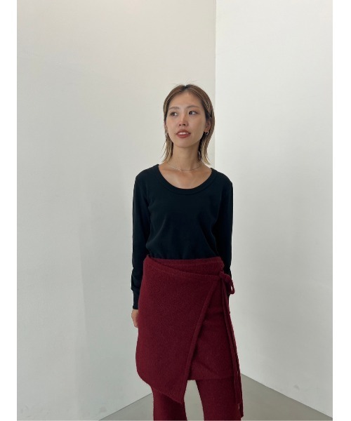 BLACK BY MOUSSY（ブラックバイマウジー）の「set knit pants(セットニットパンツ)（その他パンツ・レディース・グレー/ブラック/レッド系その他・FREE）」の6枚目の写真