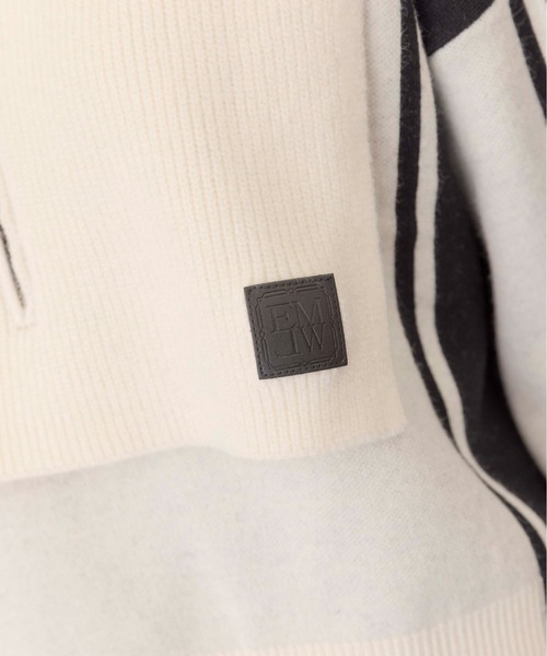 Eimee Law（エイミーロウ）の「ハーフZIPレイヤードランダムストライプニット（ニット/セーター・レディース・チャコールグレー/ブラック/アイボリー/グレー・FREE）」の22枚目の写真