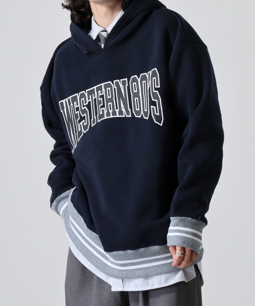 FUNALIVE(ファンアライブ)の「Logo print line rib sweat hoodie / ロゴプリント ラインリブ 裏起毛プルオーバーパーカー unisex(パーカー・メンズ・ダークグリーン/ヘザーチャコール/杢グレー/グレー系その他2/グリーン系その他/ベージュ/ネイビー/チャコール/グリーン系その他2/グレー系その他3/ベージュ系その他/ネイビー系1/グレー系その他/グレイッシュベージュ/チャコールグレー/ブラック系その他・XL/M/L)」の16枚目の写真