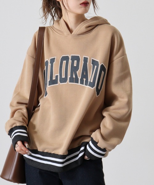 FUNALIVE(ファンアライブ)の「Logo print line rib sweat hoodie / ロゴプリント ラインリブ 裏起毛プルオーバーパーカー unisex(パーカー・メンズ・ダークグリーン/ヘザーチャコール/杢グレー/グレー系その他2/グリーン系その他/ベージュ/ネイビー/チャコール/グリーン系その他2/グレー系その他3/ベージュ系その他/ネイビー系1/グレー系その他/グレイッシュベージュ/チャコールグレー/ブラック系その他・XL/M/L)」の10枚目の写真