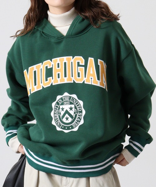 FUNALIVE(ファンアライブ)の「Logo print line rib sweat hoodie / ロゴプリント ラインリブ 裏起毛プルオーバーパーカー unisex(パーカー・メンズ・ダークグリーン/ヘザーチャコール/杢グレー/グレー系その他2/グリーン系その他/ベージュ/ネイビー/チャコール/グリーン系その他2/グレー系その他3/ベージュ系その他/ネイビー系1/グレー系その他/グレイッシュベージュ/チャコールグレー/ブラック系その他・XL/M/L)」の14枚目の写真