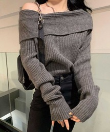 SPIGA | オフショルリブニット(ニット/セーター)