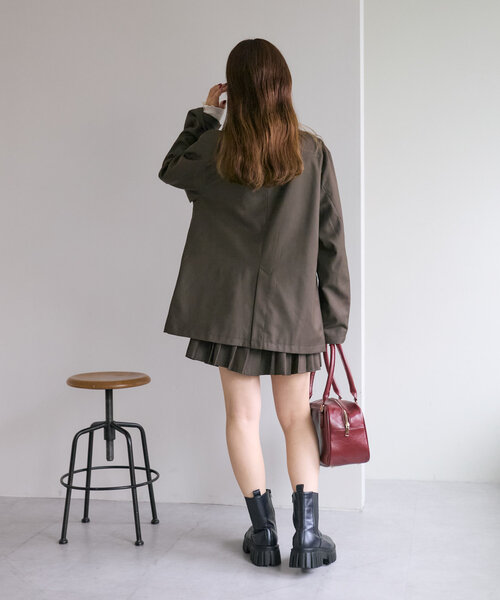 w closet（ダブルクローゼット）の「【セットアップ対応】テーラードジャケット（テーラードジャケット・レディース・グレー/ブラウン/キャメル・FREE）」の17枚目の写真