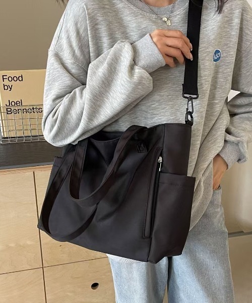 CALIFORNIA OUTFITTERS（カリフォルニア アウトフィッターズ）の「3-9B9 サイドポケット付き トートバッグ A4サイズ 2WAY（トートバッグ・レディース・ブラック・ONESIZE）」の4枚目の写真