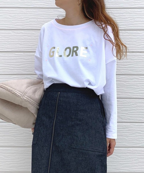 Q（キュー）の「メタリックロゴロンT（Tシャツ/カットソー・レディース・ホワイト/ブラック・MEDIUM）」の14枚目の写真