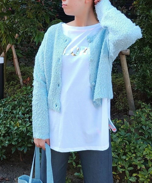 Q（キュー）の「メタリックロゴロンT（Tシャツ/カットソー・レディース・ホワイト/ブラック・MEDIUM）」の12枚目の写真