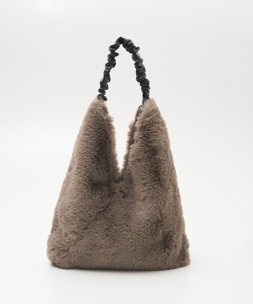 CACHELLIE(カシェリエ)の「【WEB限定】【CACHELLIE】FUR TOTEBAG ギャザーハンドルファートートバッグ(トートバッグ・レディース・ブラック/ベージュ/グレイッシュベージュ・フリー)」の6枚目の写真