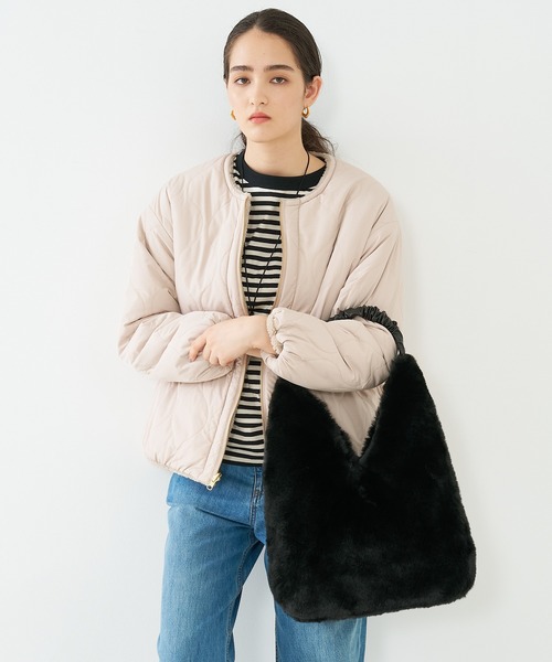 CACHELLIE(カシェリエ)の「【WEB限定】【CACHELLIE】FUR TOTEBAG ギャザーハンドルファートートバッグ(トートバッグ・レディース・ブラック/ベージュ/グレイッシュベージュ・フリー)」の15枚目の写真