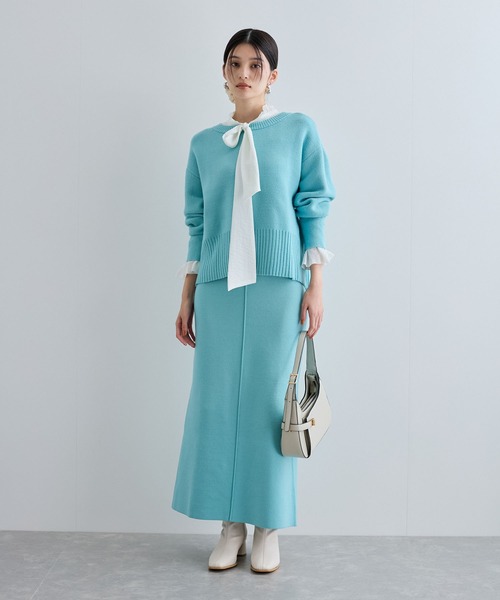 VIS（ビス）の「【前後2WAY】フリルカラーブラウス【洗える】（シャツ/ブラウス・レディース・ブラウン/オフホワイト・FREE）」の11枚目の写真