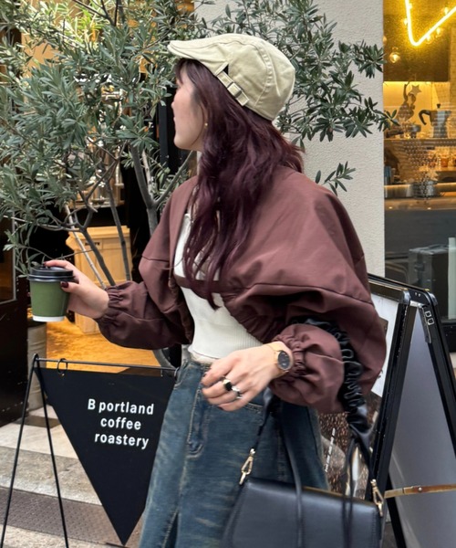 efill（エフィル）の「ドルマンスリーブ　ブルゾン（ブルゾン・レディース・モカ・FREE）」の7枚目の写真