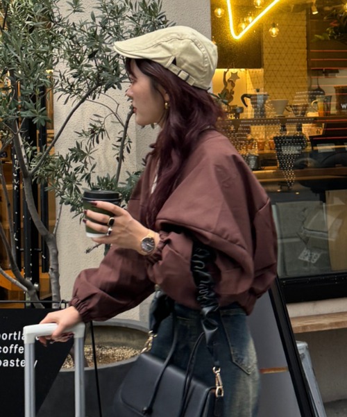 efill（エフィル）の「ドルマンスリーブ　ブルゾン（ブルゾン・レディース・モカ・FREE）」の9枚目の写真