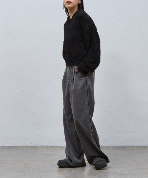 COLONY 2139（コロニートゥーワンスリーナイン）の「シャギーポロニット（ニット/セーター・レディース・アイボリー/ブラック/グレー・FREE）」の16枚目の写真