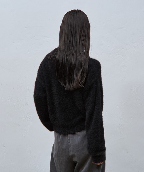 COLONY 2139（コロニートゥーワンスリーナイン）の「シャギーポロニット（ニット/セーター・レディース・アイボリー/ブラック/グレー・FREE）」の14枚目の写真