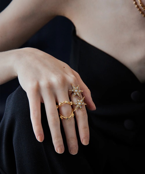 ADER（アデル）の「STAR double ring（リング・レディース・ゴールド・フリー）」の6枚目の写真