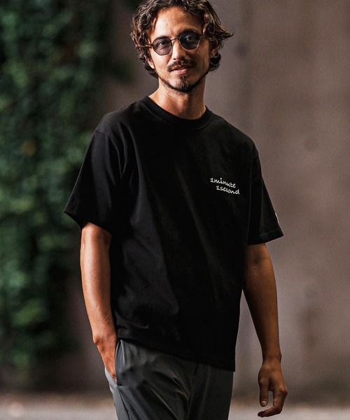 1minute 1second(ワンミニットワンセカンド)の「mt9240- 10oz heavy weight half sleeve cut sew (cursive embroidery) Tシャツ(Tシャツ/カットソー・メンズ・ホワイト/ブラック/グリーン系その他・S/M/L/XL)」の4枚目の写真