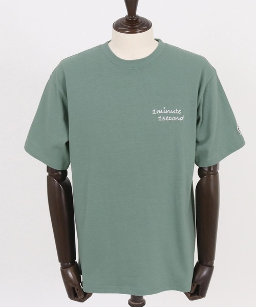1minute 1second(ワンミニットワンセカンド)の「mt9240- 10oz heavy weight half sleeve cut sew (cursive embroidery) Tシャツ(Tシャツ/カットソー・メンズ・ホワイト/ブラック/グリーン系その他・S/M/L/XL)」の21枚目の写真