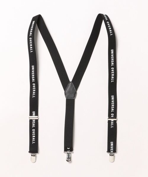 UNIVERSAL OVERALL(ユニバーサルオーバーオール)の「【UNIVERSAL OVERALL】ロゴプリント サスペンダー Logo print suspenders UV0897I(サスペンダー・メンズ・ブラック/ベージュ/ネイビー/グレー・FREE)」の2枚目の写真