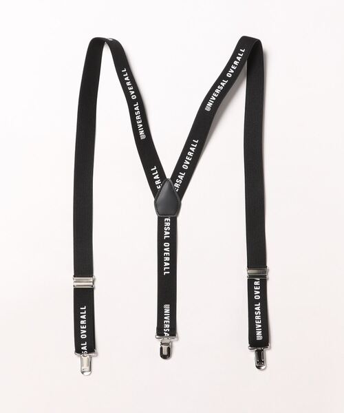 UNIVERSAL OVERALL(ユニバーサルオーバーオール)の「【UNIVERSAL OVERALL】ロゴプリント サスペンダー Logo print suspenders UV0897I(サスペンダー・メンズ・ブラック/ベージュ/ネイビー/グレー・FREE)」の5枚目の写真