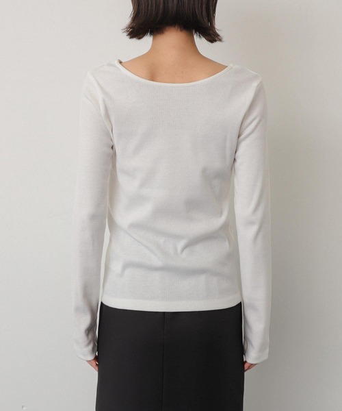 SENSE OF PLACE by URBAN RESEARCH(センスオブプレイスバイアーバンリサーチ)の「プレートツキバレエネックトップ(Tシャツ/カットソー・レディース・レッド/オフホワイト/チャコールグレー・ONE)」の6枚目の写真