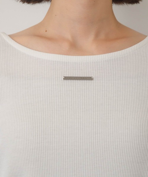 SENSE OF PLACE by URBAN RESEARCH(センスオブプレイスバイアーバンリサーチ)の「プレートツキバレエネックトップ(Tシャツ/カットソー・レディース・レッド/オフホワイト/チャコールグレー・ONE)」の7枚目の写真