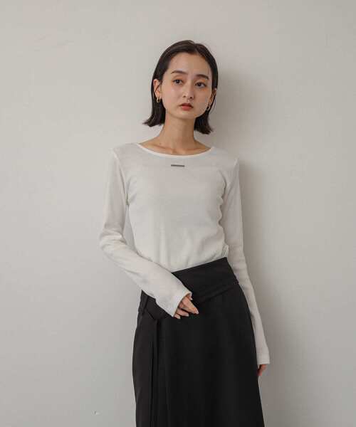 SENSE OF PLACE by URBAN RESEARCH(センスオブプレイスバイアーバンリサーチ)の「プレートツキバレエネックトップ(Tシャツ/カットソー・レディース・レッド/オフホワイト/チャコールグレー・ONE)」の10枚目の写真