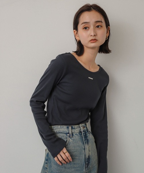 SENSE OF PLACE by URBAN RESEARCH(センスオブプレイスバイアーバンリサーチ)の「プレートツキバレエネックトップ(Tシャツ/カットソー・レディース・レッド/オフホワイト/チャコールグレー・ONE)」の17枚目の写真