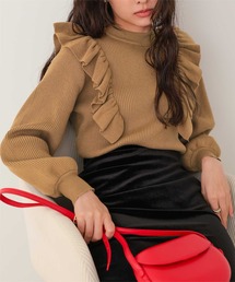 レディースのトップス（イエロー/黄色系・フリル）ファッション