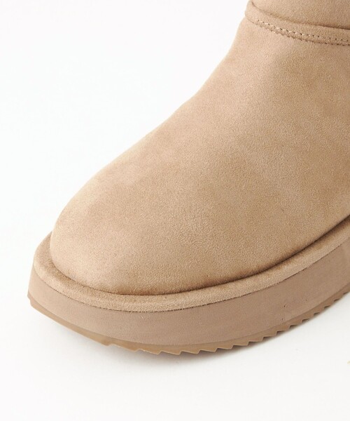 green label relaxing(グリーンレーベルリラクシング)の「ウォーム プラットショートブーツ(ブーツ・レディース・グレー/ベージュ/ブラック・M/L/S/XL)」の14枚目の写真