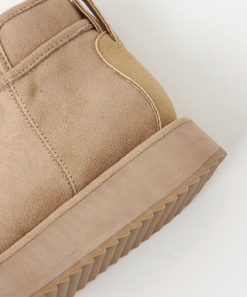 green label relaxing(グリーンレーベルリラクシング)の「ウォーム プラットショートブーツ(ブーツ・レディース・グレー/ベージュ/ブラック・M/L/S/XL)」の15枚目の写真