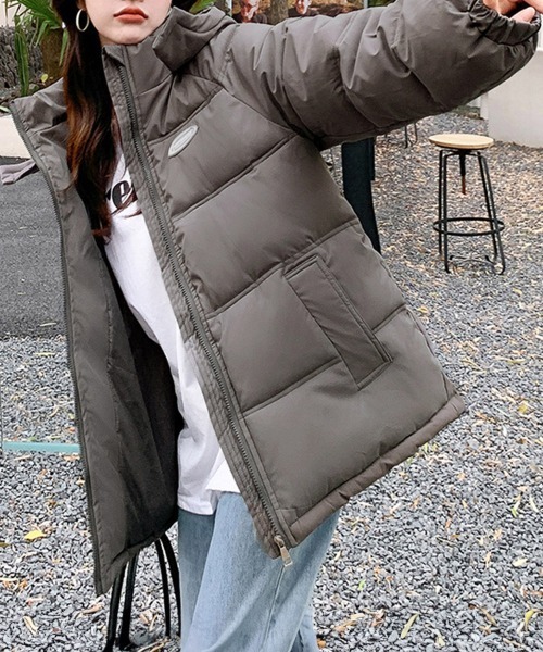 Miniministore(ミニミニストア)の「エコダウンジャケットフード付き ブルゾン(ダウンジャケット/コート・レディース・ブラック/グレー/ダークベージュ・L/XL)」の8枚目の写真