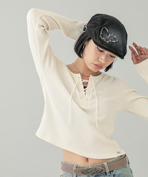 X-girl | LACE UP COMPACT THERMAL TOP(Tシャツ/カットソー)