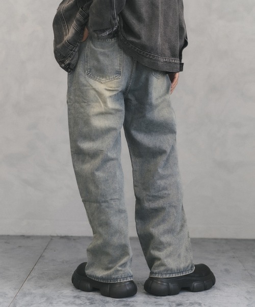 Shoowtime(ショウタイム)の「vintage washed knees switching denim pants / ビンテージウォッシュニースイッチデニムパンツ(デニムパンツ・メンズ・ブラック系/ブルー系・MEDIUM/X-LARGE/LARGE)」の13枚目の写真