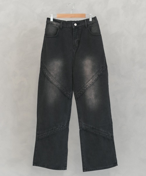 Shoowtime(ショウタイム)の「vintage washed knees switching denim pants / ビンテージウォッシュニースイッチデニムパンツ(デニムパンツ・メンズ・ブラック系/ブルー系・MEDIUM/X-LARGE/LARGE)」の14枚目の写真