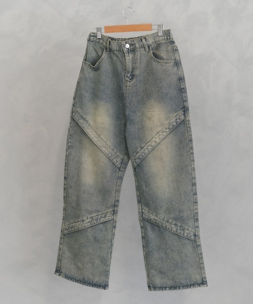 Shoowtime(ショウタイム)の「vintage washed knees switching denim pants / ビンテージウォッシュニースイッチデニムパンツ(デニムパンツ・メンズ・ブラック系/ブルー系・MEDIUM/X-LARGE/LARGE)」の16枚目の写真