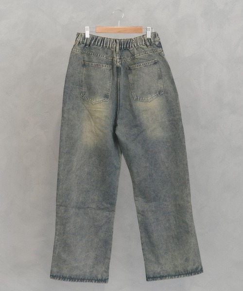 Shoowtime(ショウタイム)の「vintage washed knees switching denim pants / ビンテージウォッシュニースイッチデニムパンツ(デニムパンツ・メンズ・ブラック系/ブルー系・MEDIUM/X-LARGE/LARGE)」の17枚目の写真