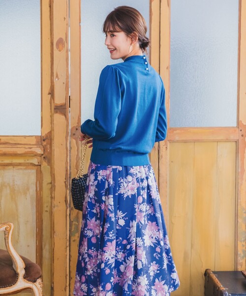 ITS'DEMO(イッツデモ)の「◆【吸湿発熱/薄手/マシンウォッシャブル】ハイネックニット(ニット/セーター・レディース・アイボリー/ブラック/サックスブルー/ブルーグリーン/ライトイエロー系・00)」の8枚目の写真