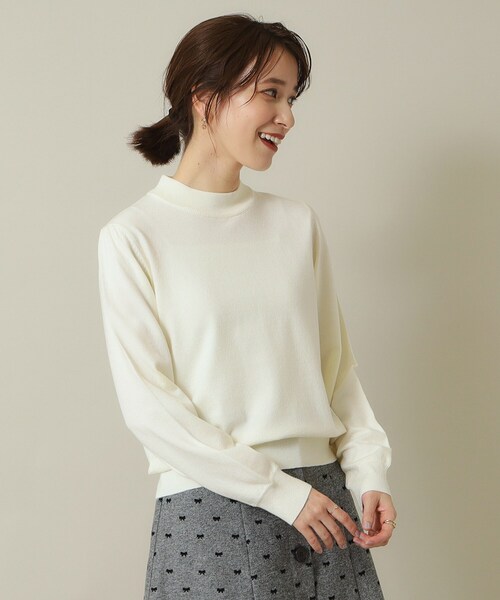 ITS'DEMO(イッツデモ)の「◆【吸湿発熱/薄手/マシンウォッシャブル】ハイネックニット(ニット/セーター・レディース・アイボリー/ブラック/サックスブルー/ブルーグリーン/ライトイエロー系・00)」の10枚目の写真