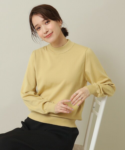 ITS'DEMO(イッツデモ)の「◆【吸湿発熱/薄手/マシンウォッシャブル】ハイネックニット(ニット/セーター・レディース・アイボリー/ブラック/サックスブルー/ブルーグリーン/ライトイエロー系・00)」の18枚目の写真