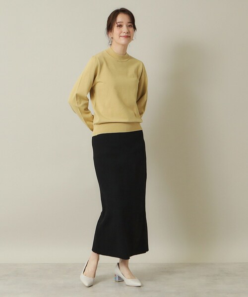 ITS'DEMO(イッツデモ)の「◆【吸湿発熱/薄手/マシンウォッシャブル】ハイネックニット(ニット/セーター・レディース・アイボリー/ブラック/サックスブルー/ブルーグリーン/ライトイエロー系・00)」の19枚目の写真