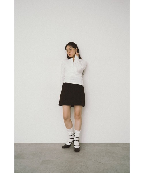 DRWCYS（ドロシーズ）の「ベルト付きスカートショーパン（スカート・レディース・ブラック/グレー・SMALL/MEDIUM）」の8枚目の写真