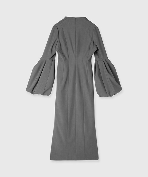 anuans ボリュームスリーブナローワンピース アニュアンス グレー anuans（アニュアンス）の「ボリュームスリーブナローワンピース