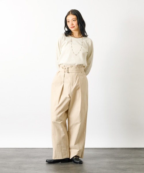 FRUIT OF THE LOOM（フルーツオブザルーム）の「【FRUIT OF THE LOOM】無地 サーマルロンTEE / ラグラン / 長袖（Tシャツ/カットソー・レディース・ホワイト/アイボリー/ブラック・M）」の10枚目の写真