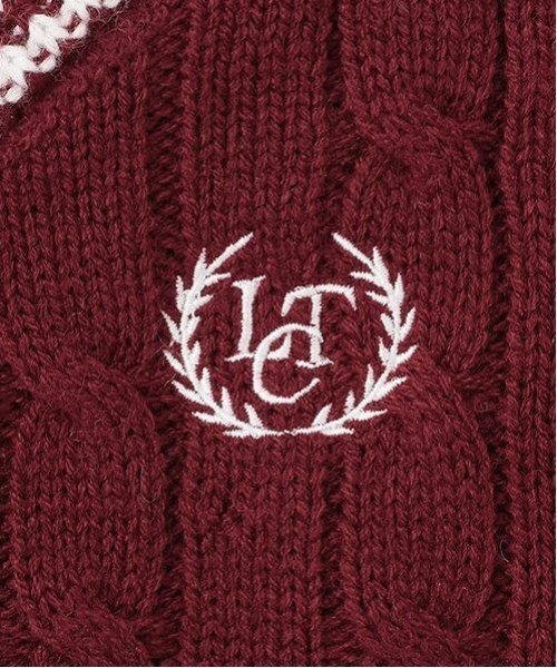 LOVETOXIC（ラブトキシック）の「レイヤードチルデンニット（ニット/セーター・キッズ・トップグレー/エンジ/ベージュ/アイボリー・L/M/S）」の16枚目の写真