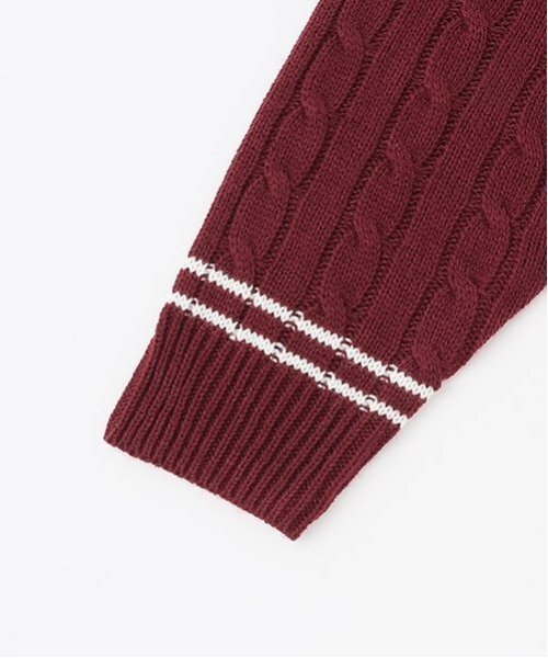 LOVETOXIC（ラブトキシック）の「レイヤードチルデンニット（ニット/セーター・キッズ・トップグレー/エンジ/ベージュ/アイボリー・L/M/S）」の17枚目の写真