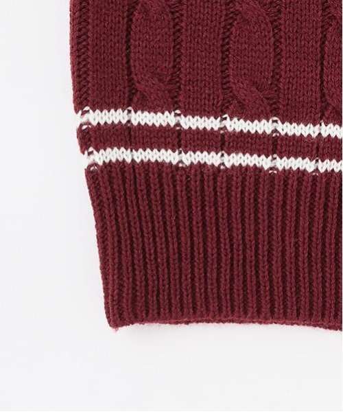 LOVETOXIC（ラブトキシック）の「レイヤードチルデンニット（ニット/セーター・キッズ・トップグレー/エンジ/ベージュ/アイボリー・L/M/S）」の18枚目の写真